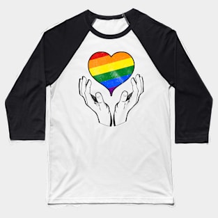 Lgbtq Heart Baseball T-Shirt